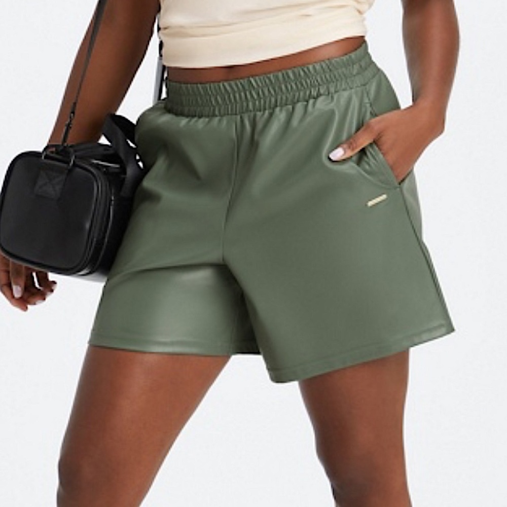 Fabletics vegan leather shorts